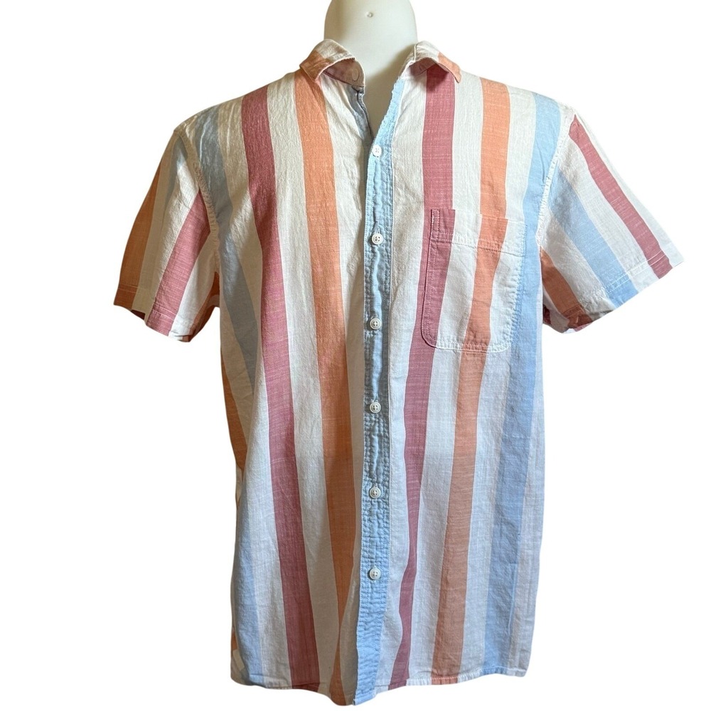 American Eagle AE Mens Striped Button Down Shirt L Large